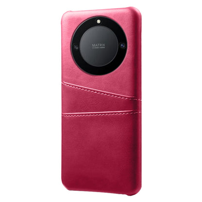 For Honor X40 5G PU Leather Coated Hard PC Hybrid Phone Case Shockproof Anti-Scratch Dual Card Slots Cover