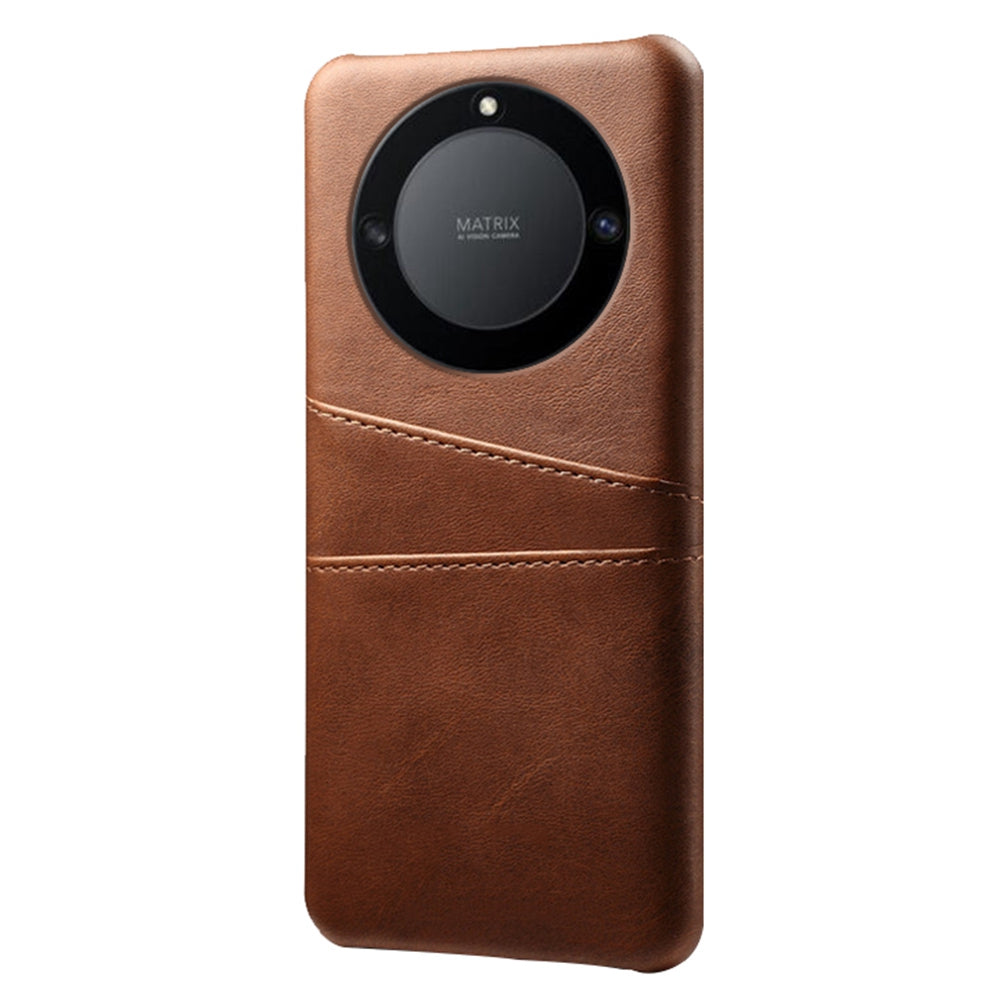 For Honor X40 5G PU Leather Coated Hard PC Hybrid Phone Case Shockproof Anti-Scratch Dual Card Slots Cover