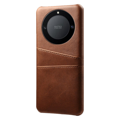 For Honor X40 5G PU Leather Coated Hard PC Hybrid Phone Case Shockproof Anti-Scratch Dual Card Slots Cover