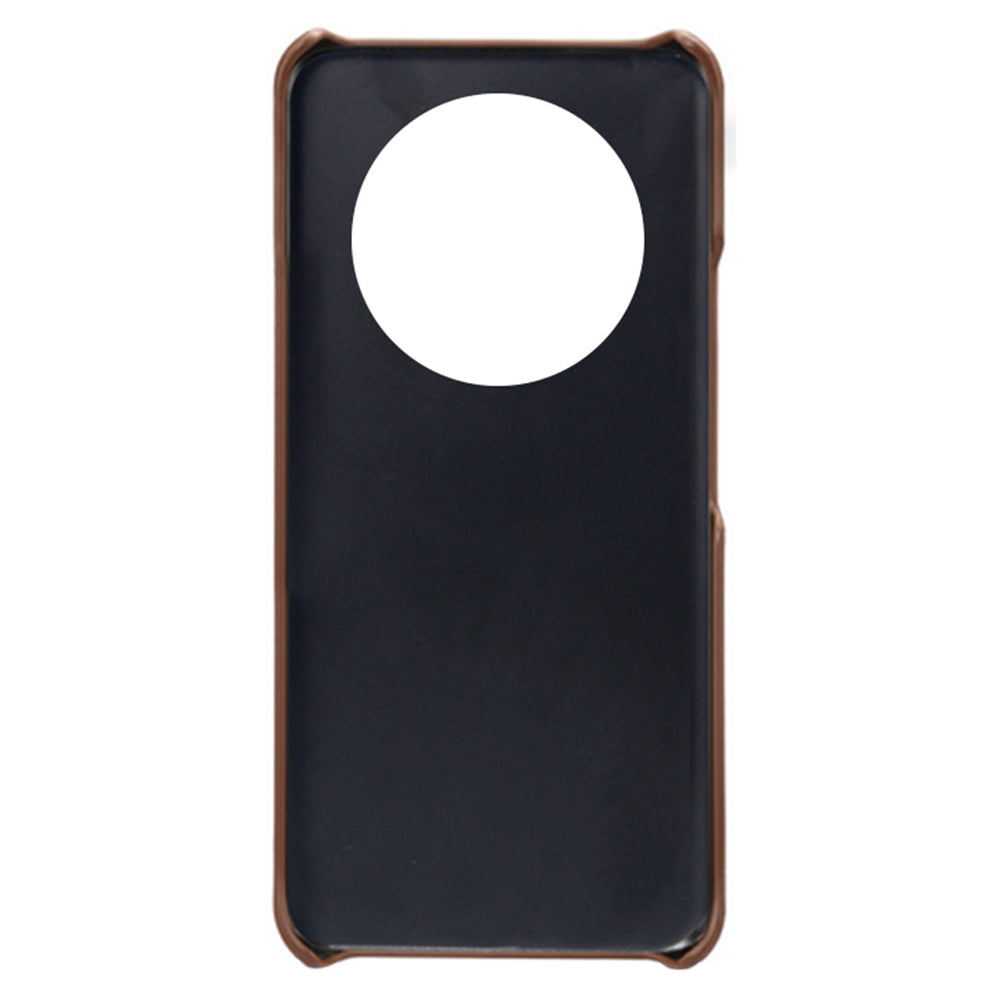 For Honor X40 5G PU Leather Coated Hard PC Hybrid Phone Case Shockproof Anti-Scratch Dual Card Slots Cover