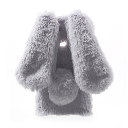 For Huawei P9 Lite / G9 Lite Rabbit Style Fluffy Warm Fur TPU Phone Shell
