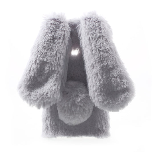For Huawei P9 Lite / G9 Lite Rabbit Style Fluffy Warm Fur TPU Phone Shell