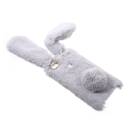 For Huawei P9 Lite / G9 Lite Rabbit Style Fluffy Warm Fur TPU Phone Shell