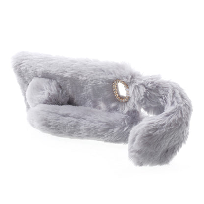For Huawei P9 Lite / G9 Lite Rabbit Style Fluffy Warm Fur TPU Phone Shell