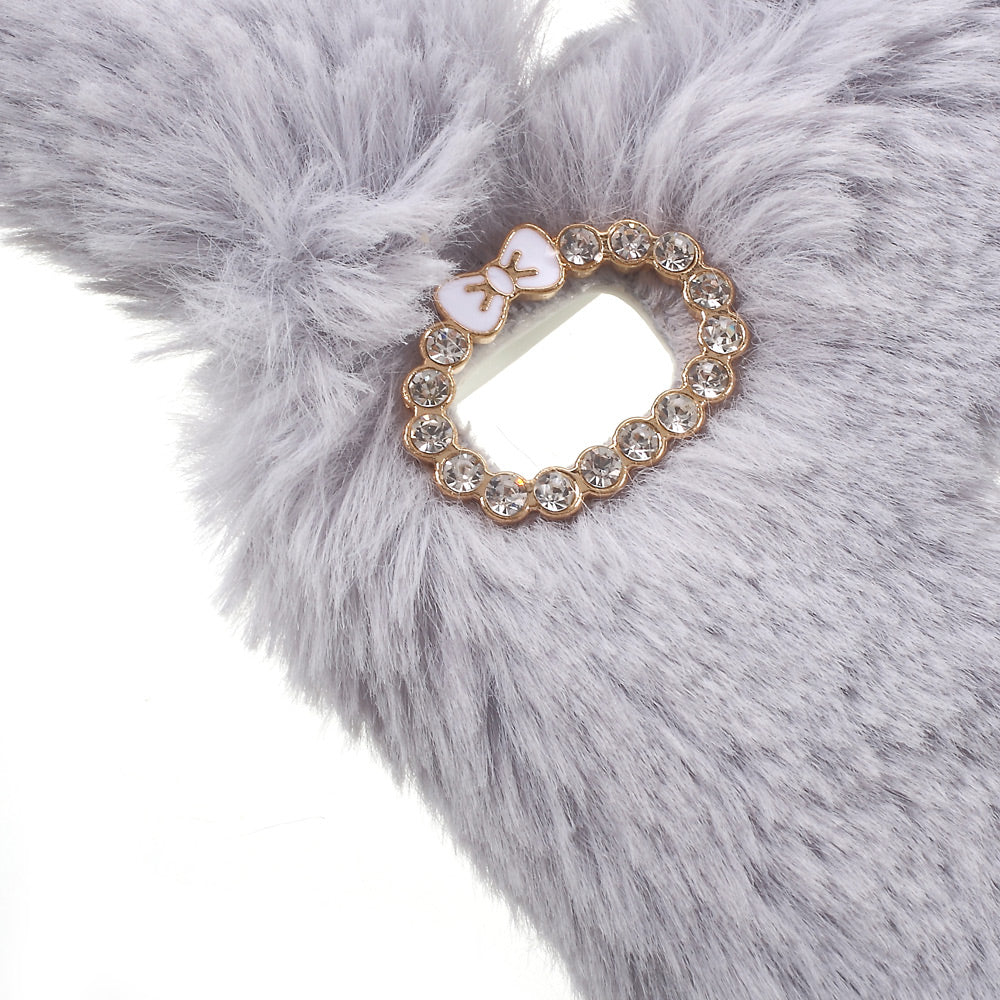 For Huawei P9 Lite / G9 Lite Rabbit Style Fluffy Warm Fur TPU Phone Shell