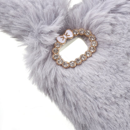 For Huawei P9 Lite / G9 Lite Rabbit Style Fluffy Warm Fur TPU Phone Shell