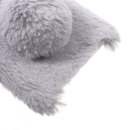 For Huawei P9 Lite / G9 Lite Rabbit Style Fluffy Warm Fur TPU Phone Shell