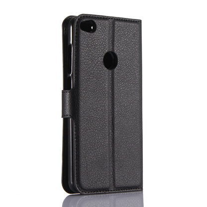 For Huawei P8 Lite (2017) / Honor 8 Lite Litchi Grain Leather Case 3 Card Holders with 1 Cash Pocket Wallet