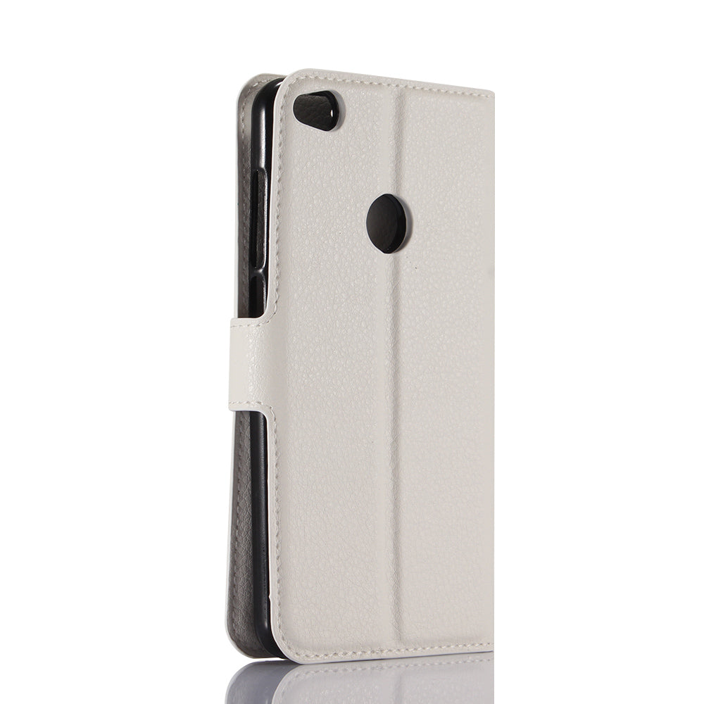 For Huawei P8 Lite (2017) / Honor 8 Lite Litchi Grain Leather Case 3 Card Holders with 1 Cash Pocket Wallet