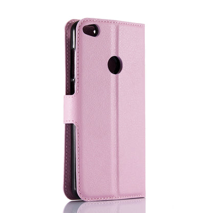For Huawei P8 Lite (2017) / Honor 8 Lite Litchi Grain Leather Case 3 Card Holders with 1 Cash Pocket Wallet