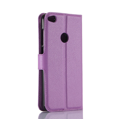 For Huawei P8 Lite (2017) / Honor 8 Lite Litchi Grain Leather Case 3 Card Holders with 1 Cash Pocket Wallet