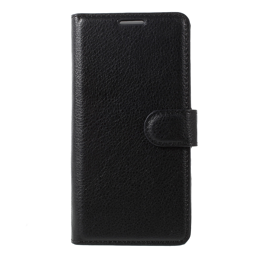 For Huawei P10 Litchi Skin Leather Stand Cover with Separated Wallet Design Anti-Collision Protection