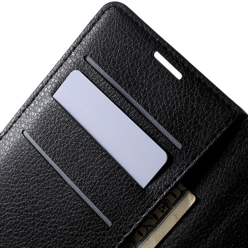 For Huawei P10 Litchi Skin Leather Stand Cover with Separated Wallet Design Anti-Collision Protection