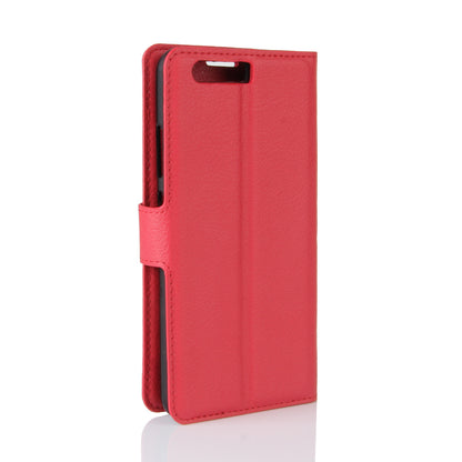 For Huawei P10 Litchi Skin Leather Stand Cover with Separated Wallet Design Anti-Collision Protection