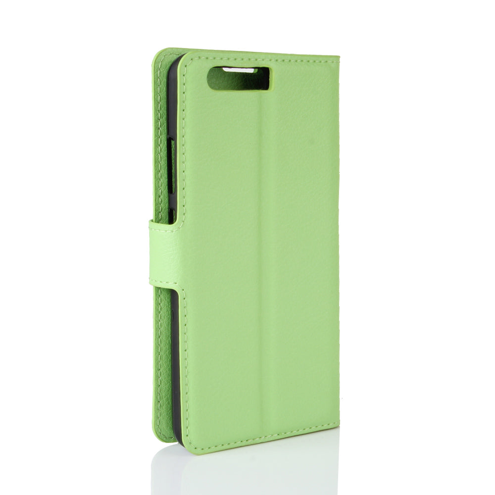 For Huawei P10 Litchi Skin Leather Stand Cover with Separated Wallet Design Anti-Collision Protection