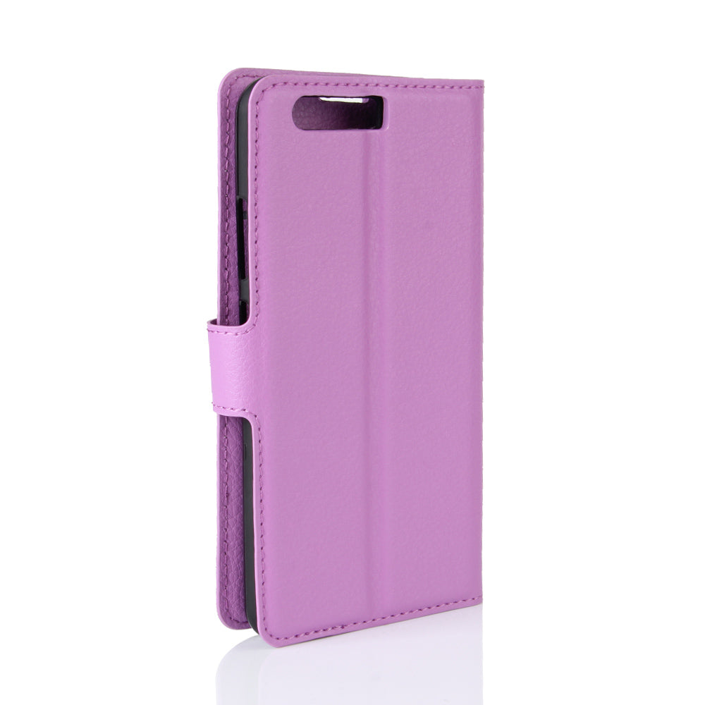 For Huawei P10 Litchi Skin Leather Stand Cover with Separated Wallet Design Anti-Collision Protection
