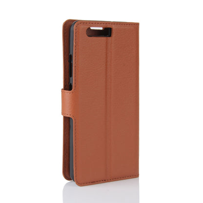 For Huawei P10 Litchi Skin Leather Stand Cover with Separated Wallet Design Anti-Collision Protection
