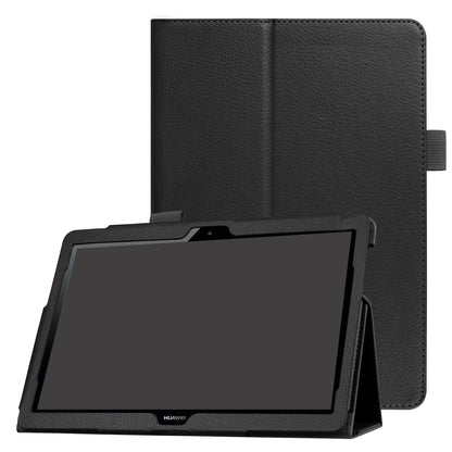 For Huawei MediaPad T3 10 Anti-Scratch Stylish Shockproof Litchi Skin Leather Case with Supporting Stand