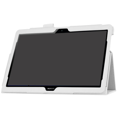 For Huawei MediaPad T3 10 Anti-Scratch Stylish Shockproof Litchi Skin Leather Case with Supporting Stand