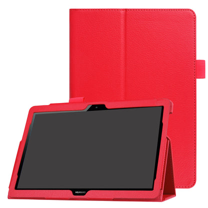 For Huawei MediaPad T3 10 Anti-Scratch Stylish Shockproof Litchi Skin Leather Case with Supporting Stand