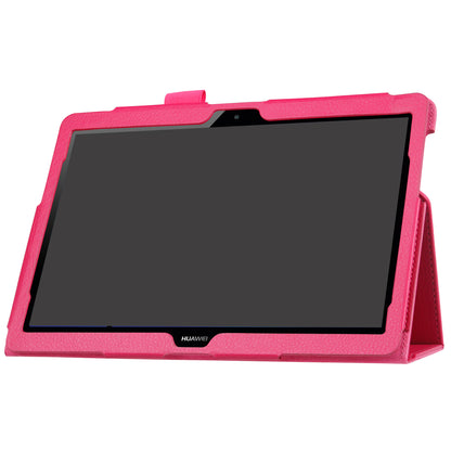 For Huawei MediaPad T3 10 Anti-Scratch Stylish Shockproof Litchi Skin Leather Case with Supporting Stand
