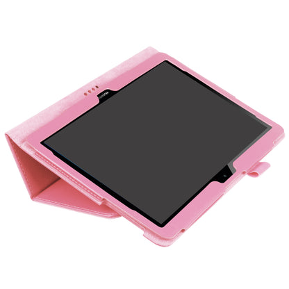 For Huawei MediaPad T3 10 Anti-Scratch Stylish Shockproof Litchi Skin Leather Case with Supporting Stand