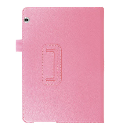 For Huawei MediaPad T3 10 Anti-Scratch Stylish Shockproof Litchi Skin Leather Case with Supporting Stand