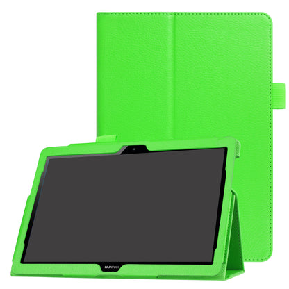 For Huawei MediaPad T3 10 Anti-Scratch Stylish Shockproof Litchi Skin Leather Case with Supporting Stand