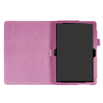 For Huawei MediaPad T3 10 Anti-Scratch Stylish Shockproof Litchi Skin Leather Case with Supporting Stand