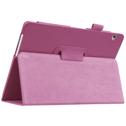 For Huawei MediaPad T3 10 Anti-Scratch Stylish Shockproof Litchi Skin Leather Case with Supporting Stand