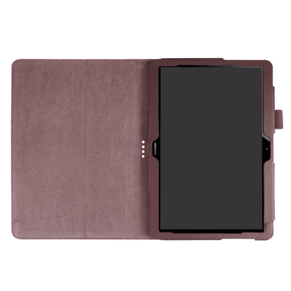 For Huawei MediaPad T3 10 Anti-Scratch Stylish Shockproof Litchi Skin Leather Case with Supporting Stand