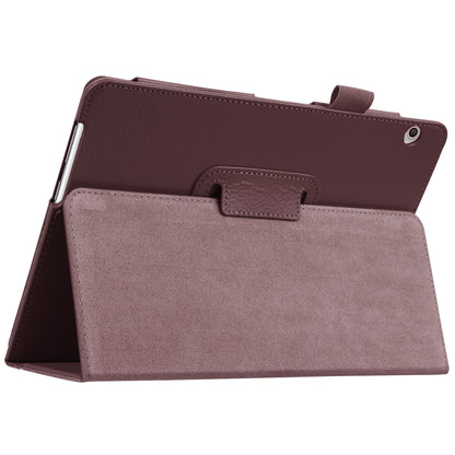 For Huawei MediaPad T3 10 Anti-Scratch Stylish Shockproof Litchi Skin Leather Case with Supporting Stand