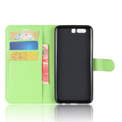 For Huawei Honor 9 Litchi Texture PU Leather Wallet Stand Phone Case Shell