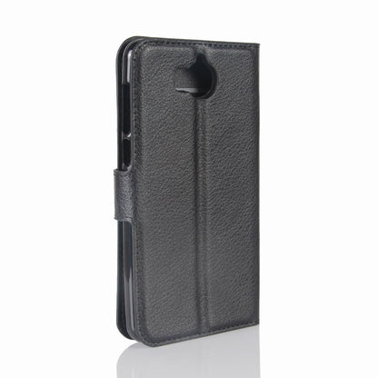 For Huawei Y5 (2017) / Y6 (2017) Litchi Texture PU Leather Card Slots Stand Phone Casing