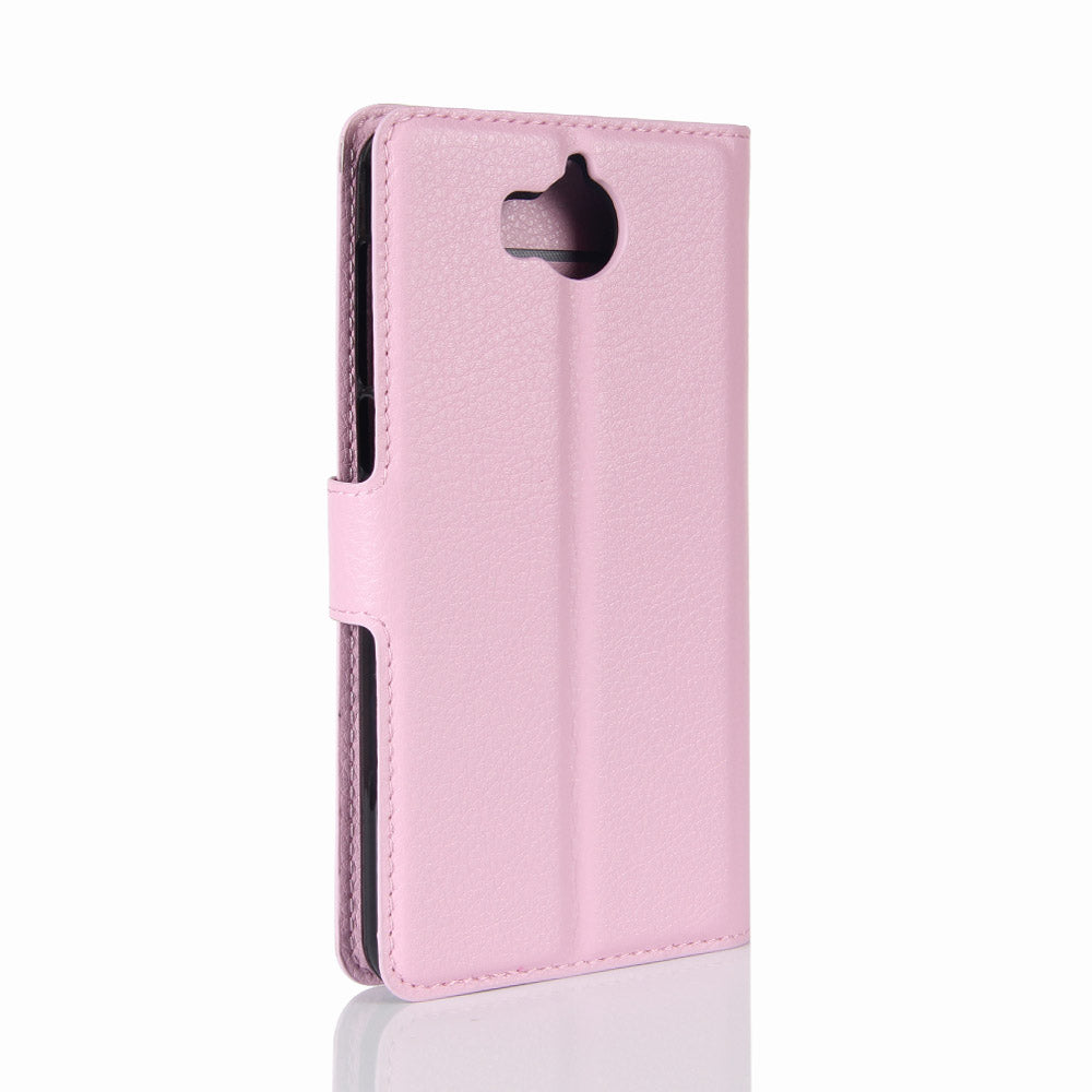 For Huawei Y5 (2017) / Y6 (2017) Litchi Texture PU Leather Card Slots Stand Phone Casing