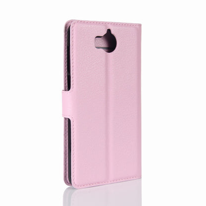 For Huawei Y5 (2017) / Y6 (2017) Litchi Texture PU Leather Card Slots Stand Phone Casing