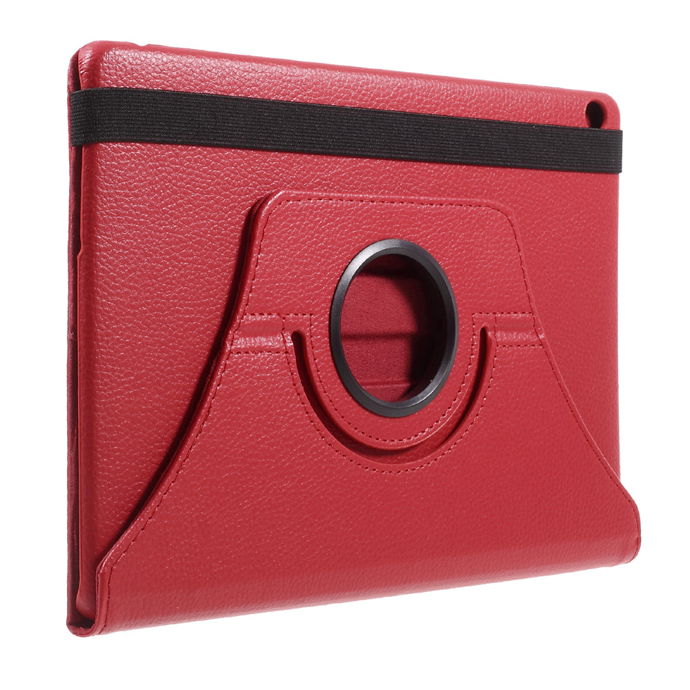 For Huawei MediaPad M3 Lite 10 (10.1 Inch) Litchi Grain 360 Degree Rotary Stand Leather Case