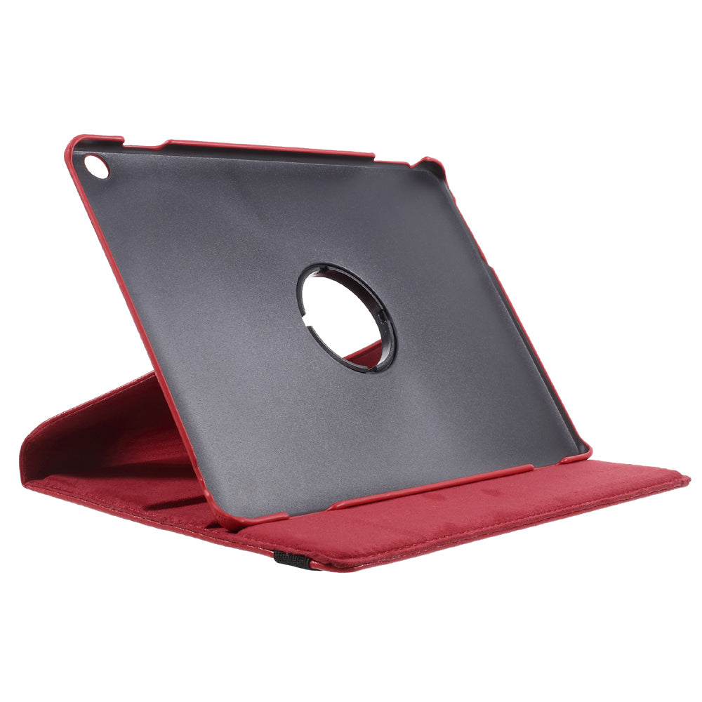 For Huawei MediaPad M3 Lite 10 (10.1 Inch) Litchi Grain 360 Degree Rotary Stand Leather Case