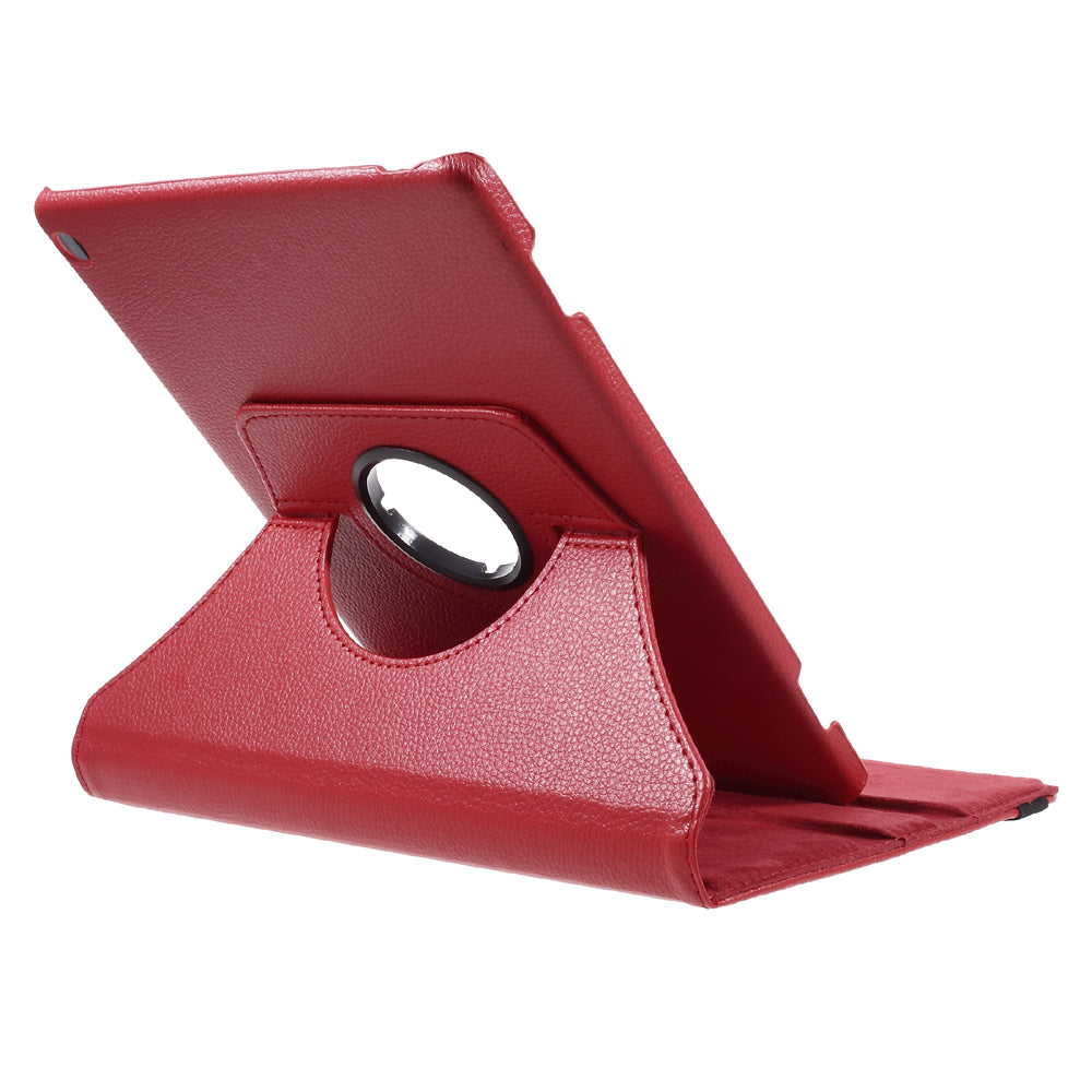 For Huawei MediaPad M3 Lite 10 (10.1 Inch) Litchi Grain 360 Degree Rotary Stand Leather Case