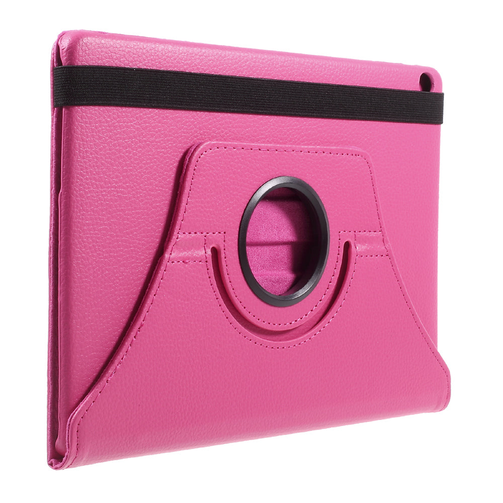For Huawei MediaPad M3 Lite 10 (10.1 Inch) Litchi Grain 360 Degree Rotary Stand Leather Case