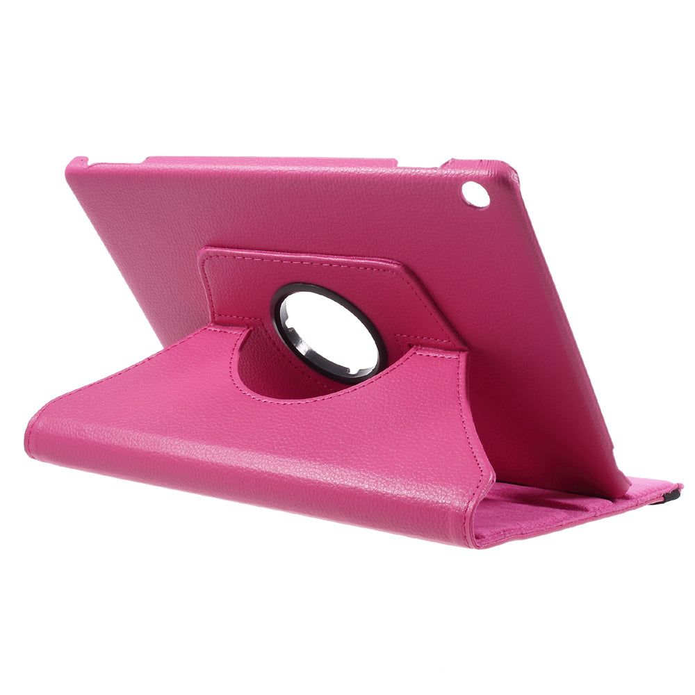 For Huawei MediaPad M3 Lite 10 (10.1 Inch) Litchi Grain 360 Degree Rotary Stand Leather Case