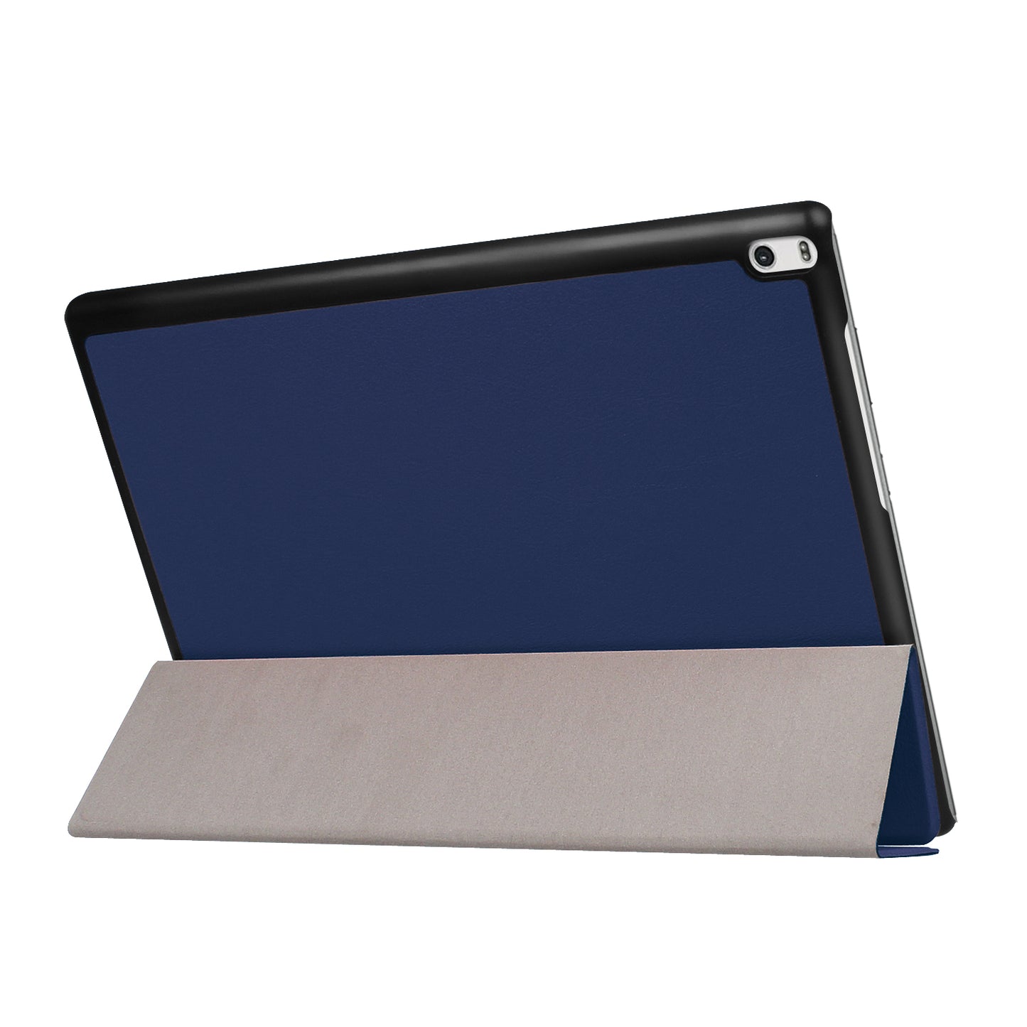PU Leather Tablet Case for Lenovo Tab 4 10 Plus, Tri-fold Stand Hard PC Back Cover