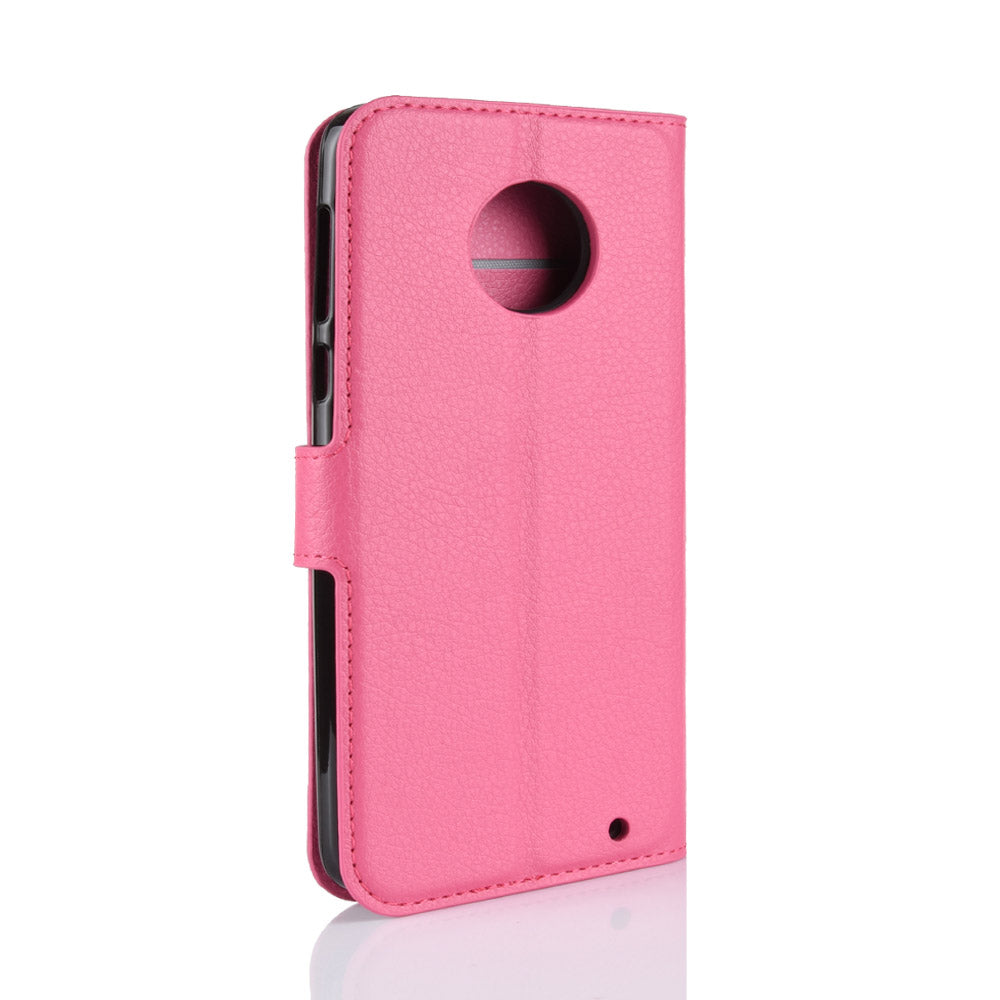 Litchi Texture Wallet Stand Leather Flip Casing for Motorola Moto G6 Plus