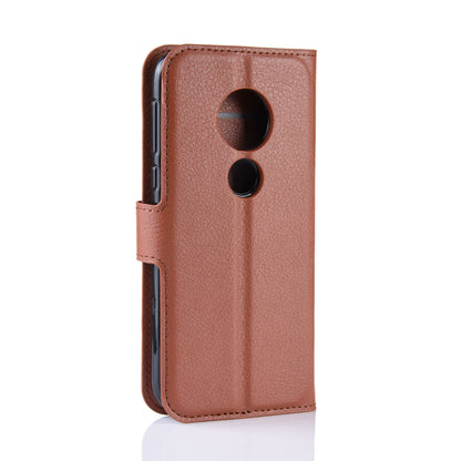 Litchi Skin PU Leather Protection Mobile Phone Cover for Motorola Moto G7 Play (EU Version)