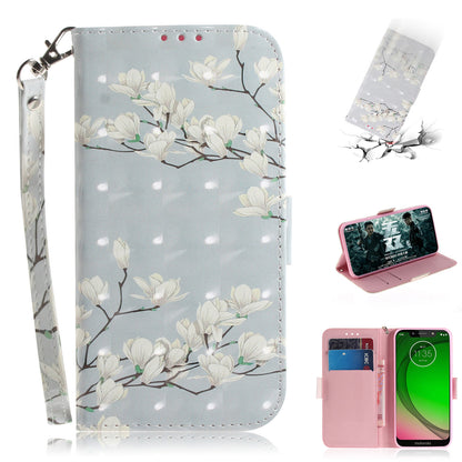 Pattern Printing Light Spot Decor Leather Wallet Case for Motorola Moto G7 Play