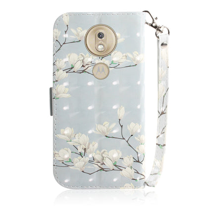 Pattern Printing Light Spot Decor Leather Wallet Case for Motorola Moto G7 Play