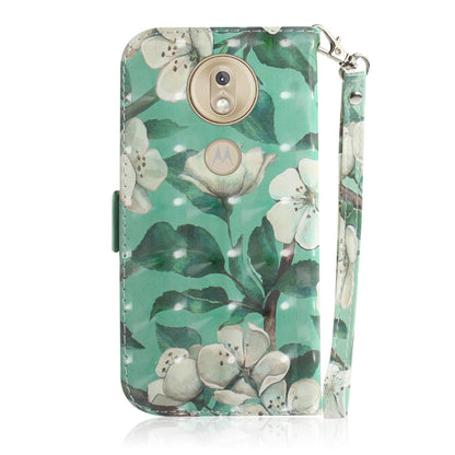 Pattern Printing Light Spot Decor Leather Wallet Case for Motorola Moto G7 Play