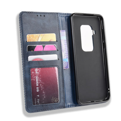 Auto-absorbed Retro Style Wallet Stand Flip Leather Case for Motorola One Zoom