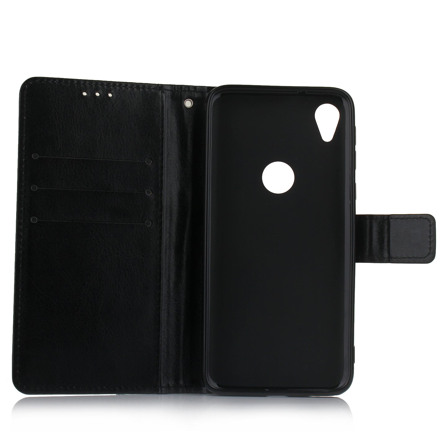 Crazy Horse Texture Leather Stand Phone Cover Wallet Case for Motorola Moto E6