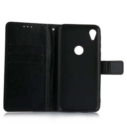 Crazy Horse Texture Leather Stand Phone Cover Wallet Case for Motorola Moto E6
